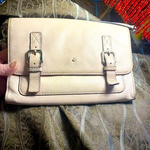Kate Fade pale pink Essex Crossbody leather